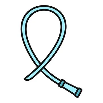 Rhythmic gymnastics ribbon forming a loop with handle イラスト素材