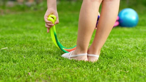 Rhythmic gymnastics workout Video stock 130746702