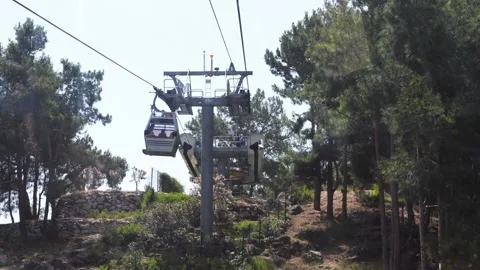 The rhythmic movement of funicular as it travels from one end to the other Vidéo 276907142