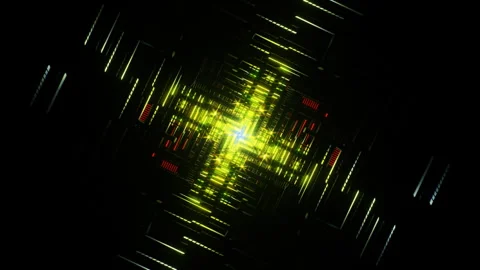Rhythmic neon lights create a captivating disco pattern in this seamless VJ loop Stock Footage 275048986