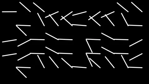 The Rhythmic  Oscillators Formed a Playful Cascade Stock Footage 242606247