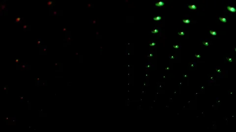 Rhythmic pulsing led light array transition Stock Footage 334206123