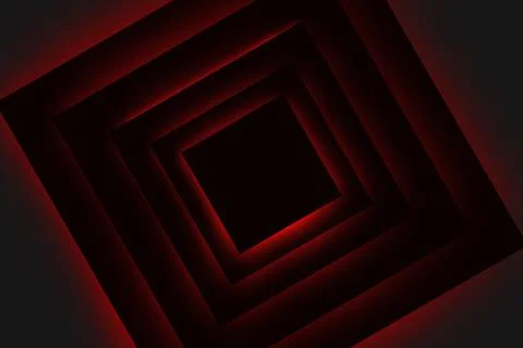 Rhythmic red squares.-3d illustration Stock Illustration
