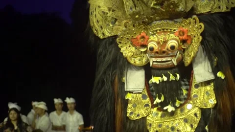 Rhythmic Side-to-Side Motion of Balinese Kecak Dancers | Traditional Group  Stock Footage 330264601