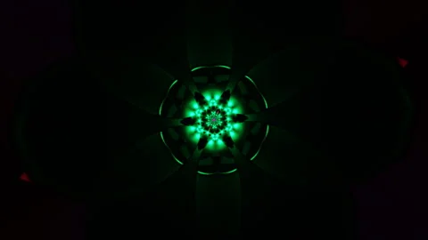 Rhythmic strobe lights and shifting geometric patterns in seamless loop Stock Footage 326868099