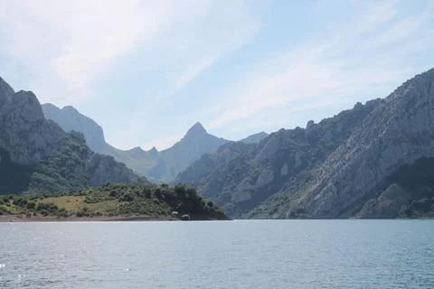 Riaño’s lake Stock Photos