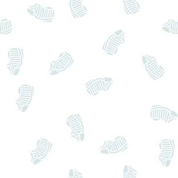 Rib beef glyph seamless pattern Stock Illustration