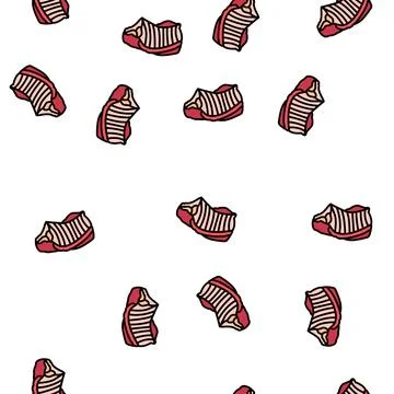 Rib beef vector seamless pattern Stock Illustration