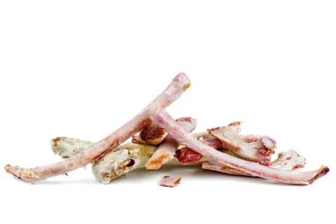 Rib bones on a white background Foto stock