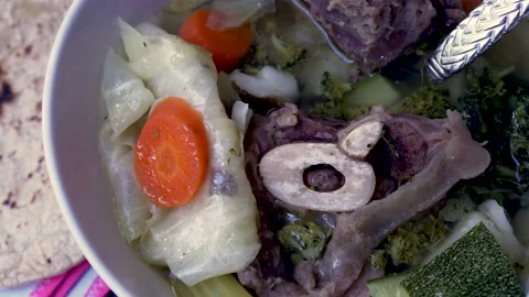 Rib broth Stock Footage 168595487