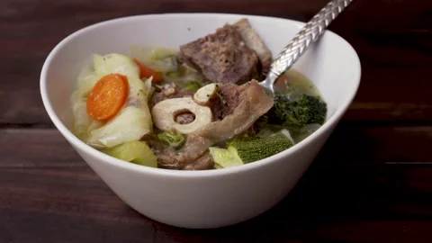 Rib broth Stock Footage 168595488