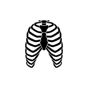 Rib cage. Vector icon design. Stock Illustration