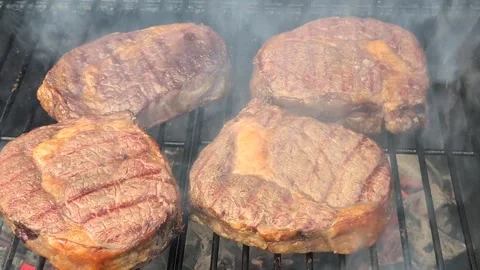 Rib-eye barbecue 2 Stock Footage 328305272