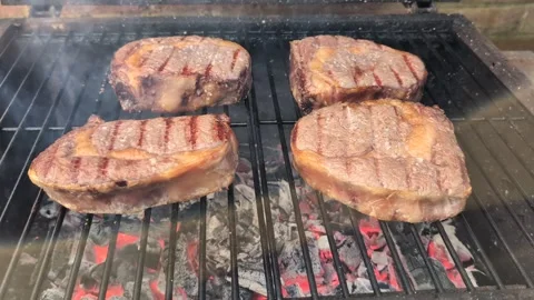 Rib-eye barbecue Stock Footage 328305273