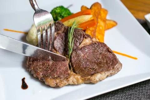 Rib-eye Steak 스톡 사진