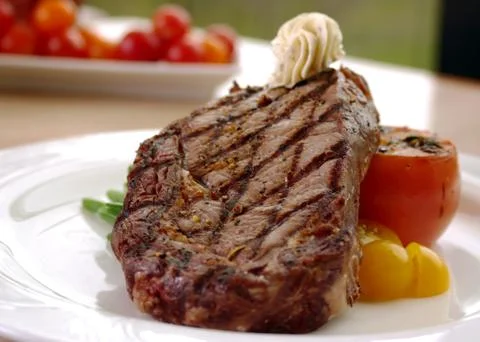 Rib eye steak Stock Photos