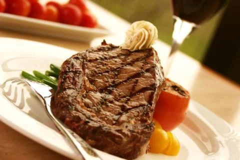 Rib eye steak Stock Photos