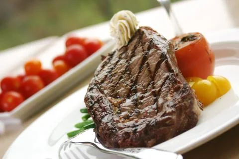Rib eye steak Stock Photos