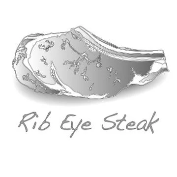 Rib eye steak vector isolated Stock Illustration