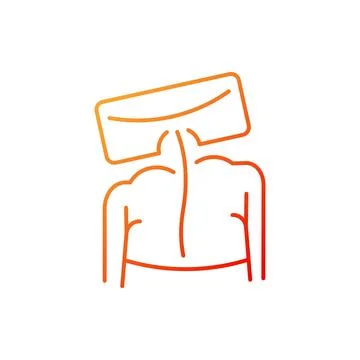Rib hump gradient linear vector icon イラスト素材