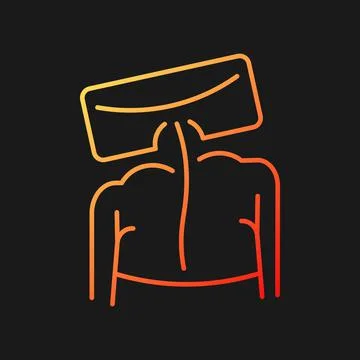Rib hump gradient vector icon for dark theme イラスト素材