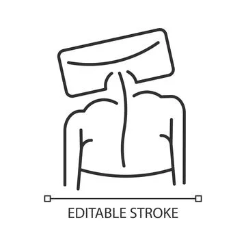 Rib hump linear icon 스톡 일러스트