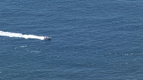 Rib running in the sea Stock Footage 22762997