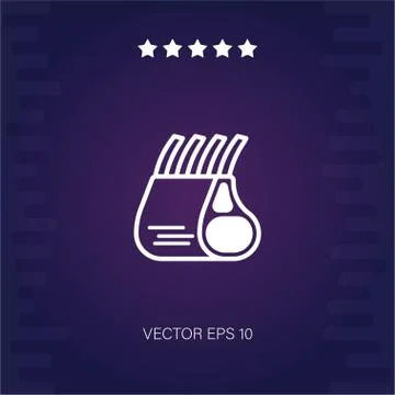 Rib vector icon Stock Illustration