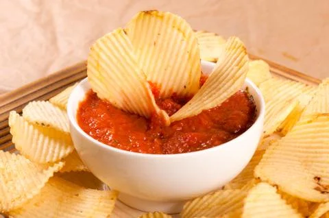 Ribbed chips Stock Photos