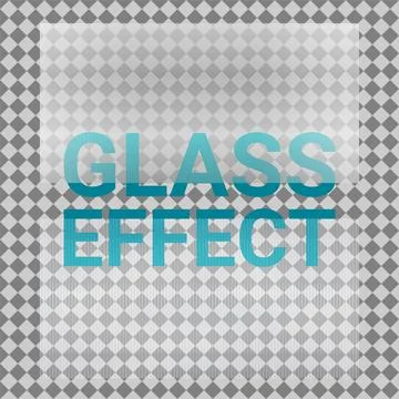 Ribbed Glass Effect transparent Background. Vector rectangular frame with v.. Stock Illustration