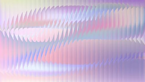 Ribbed glass with holographic wavy pattern 3D texture effect, fluted pearl shine Illustrazione stock