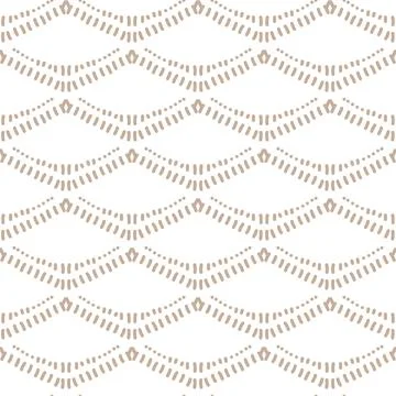 Ribbed scallop ruffles pattern cottagecore rustic style in light beige colors Stock Illustration