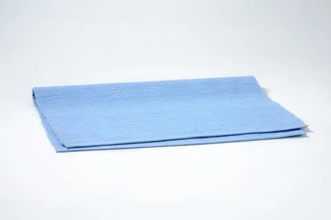 Ribbed solid blue cotton placemat Stock Photos