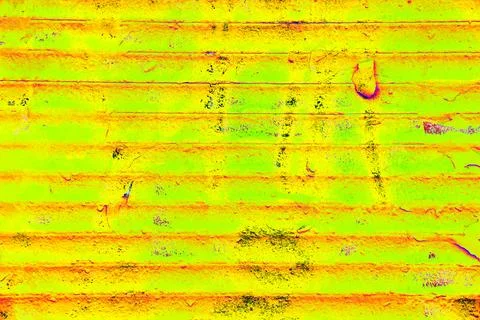 Ribbed surface with peeling paint as a background, changed color scheme. Stock Illustration