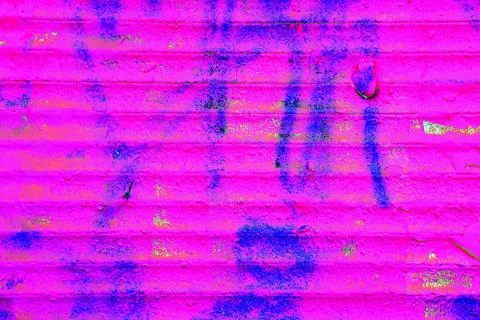 Ribbed surface with peeling paint as a background, changed color scheme. Stock Illustration