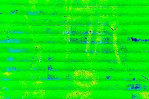 Ribbed surface with peeling paint as a background, changed color scheme. Stock Illustration