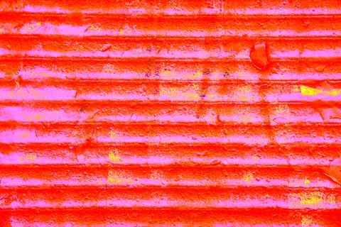 Ribbed surface with peeling paint as a background, changed color scheme. Stock Illustration