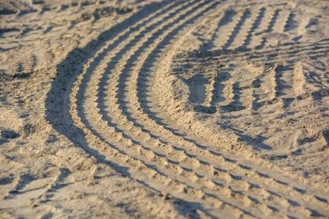 Ribbed tyre traces Stock Photos