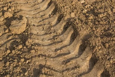 Ribbed tyre traces Stock Photos