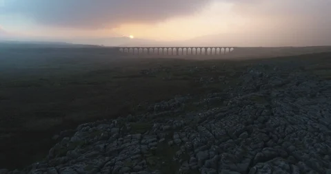 Ribblehead sunset Stock Footage 85644052