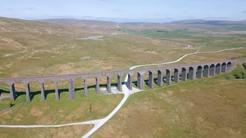 Ribblehead train viaduct Stock Footage 249938032