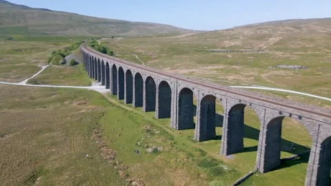 Ribblehead train viaduct Stock Footage 249938233