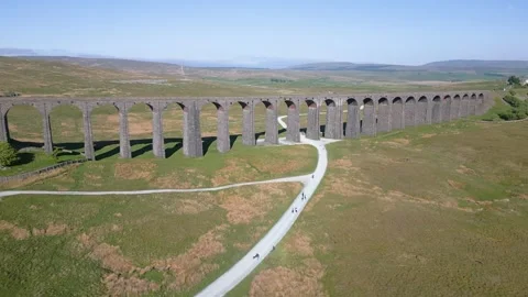 Ribblehead train viaduct Stock Footage 249938329