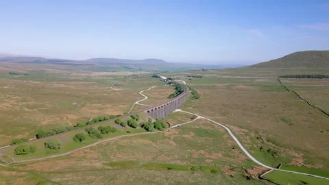 Ribblehead train viaduct Stock Footage 249938361