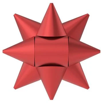 Ribbon. 3D bow. 3D illustration. Stock Illustration