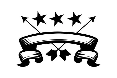 Ribbon and ster vector Stock Illustration