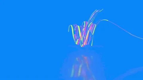 Ribbon animation Chroma key 3 Stock Footage 217709376