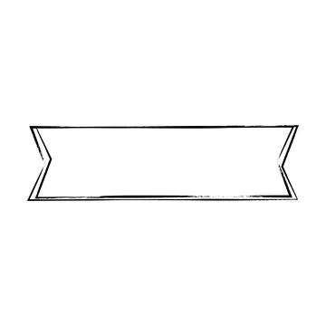Ribbon banner, abstract rectangle label frame border in  grunge texture sha.. Stock Illustration