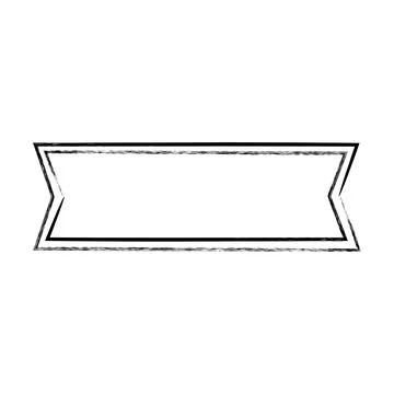 Ribbon banner, abstract rectangle label frame border in  grunge texture sha.. Stock Illustration