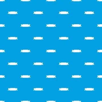 Ribbon banner pattern seamless blue Stock Illustration